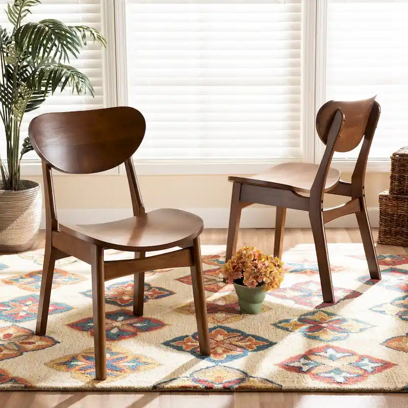 Ensemble de chaises de salle à manger Katya style moderne du milieu du siècle (2 pièces)