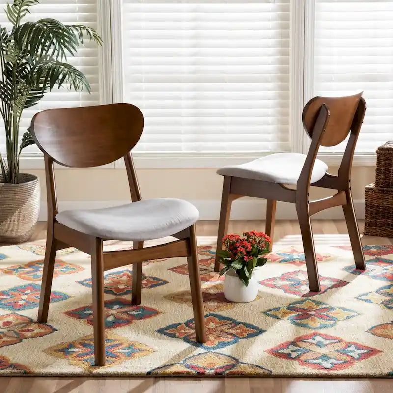 Ensemble de chaises de salle à manger Katya style moderne du milieu du siècle (2 pièces)