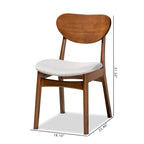 Ensemble de chaises de salle à manger Katya style moderne du milieu du siècle (2 pièces)