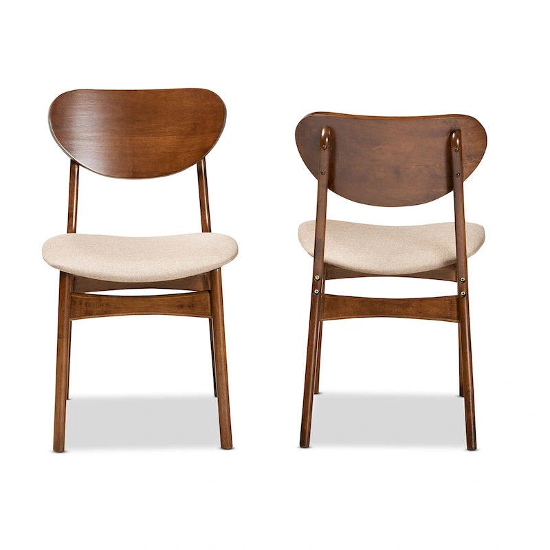 Ensemble de chaises de salle à manger Katya style moderne du milieu du siècle (2 pièces)