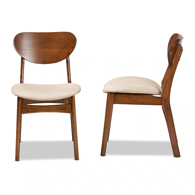 Ensemble de chaises de salle à manger Katya style moderne du milieu du siècle (2 pièces)