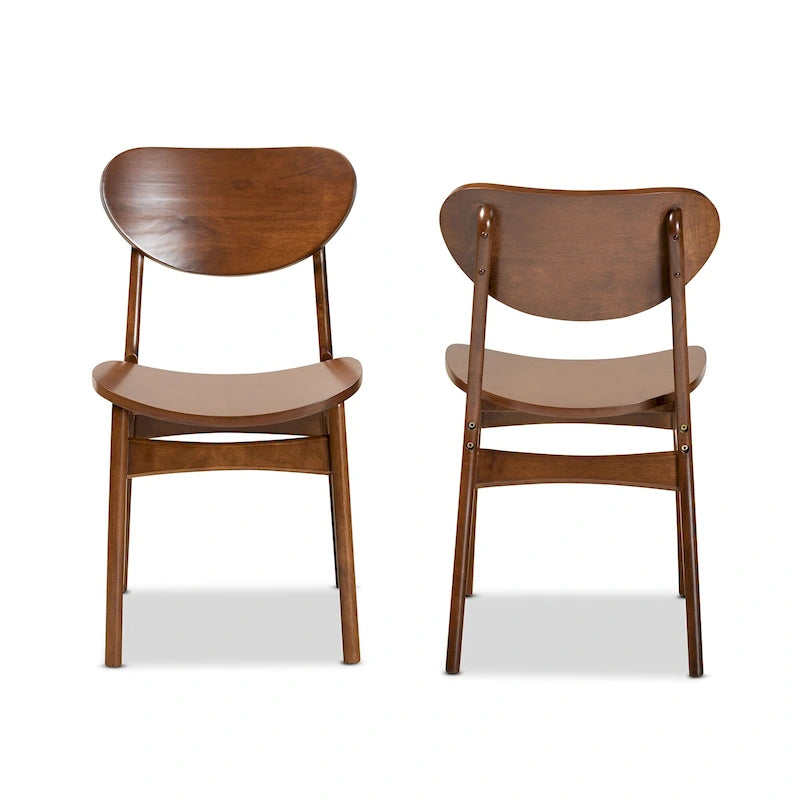 Ensemble de chaises de salle à manger Katya style moderne du milieu du siècle (2 pièces)
