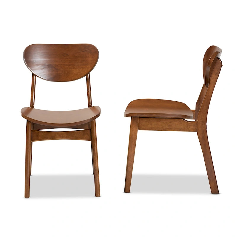Ensemble de chaises de salle à manger Katya style moderne du milieu du siècle (2 pièces)