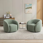 SEYNAR Fauteuil d'appoint moderne et glamour, capitonné, pivotant à 360 degrés, ensemble de 2