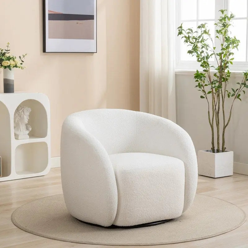 SEYNAR Fauteuil d'appoint moderne et glamour, capitonné, pivotant à 360 degrés, ensemble de 2