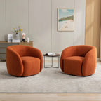 SEYNAR Fauteuil d'appoint moderne et glamour, capitonné, pivotant à 360 degrés, ensemble de 2