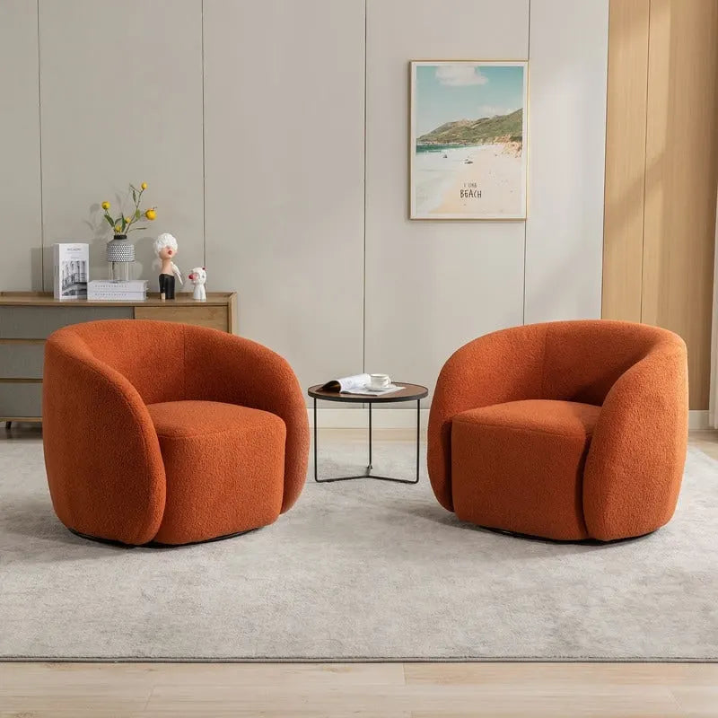 SEYNAR Fauteuil d'appoint moderne et glamour, capitonné, pivotant à 360 degrés, ensemble de 2