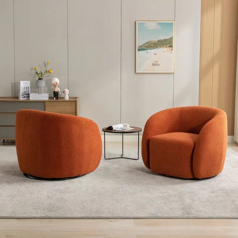SEYNAR Fauteuil d'appoint moderne et glamour, capitonné, pivotant à 360 degrés, ensemble de 2