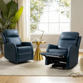 Ensemble de 2 fauteuils inclinables pivotants à bascule manuels Esteban Modern en similicuir avec dossier à oreilles