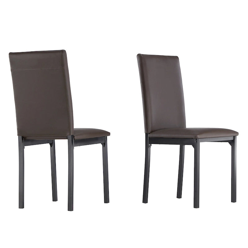 Chaises de salle à manger Darcy Espresso en métal rembourré (lot de 2) par iNSPIRE Q Bold