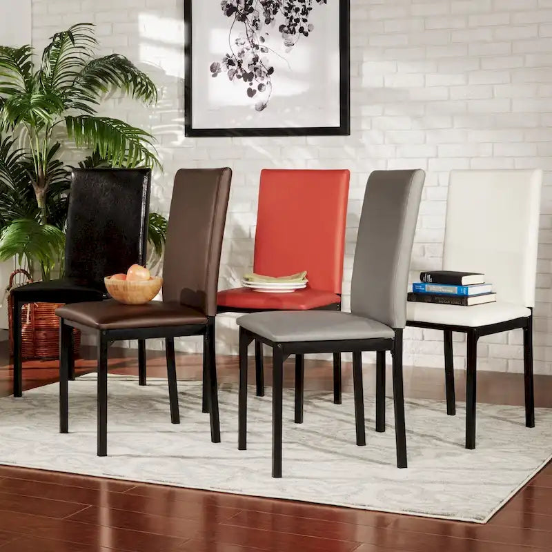 Chaises de salle à manger Darcy Espresso en métal rembourré (lot de 2) par iNSPIRE Q Bold