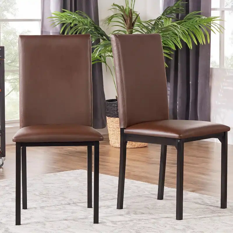 Chaises de salle à manger Darcy Espresso en métal rembourré (lot de 2) par iNSPIRE Q Bold