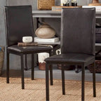 Chaises de salle à manger Darcy Espresso en métal rembourré (lot de 2) par iNSPIRE Q Bold