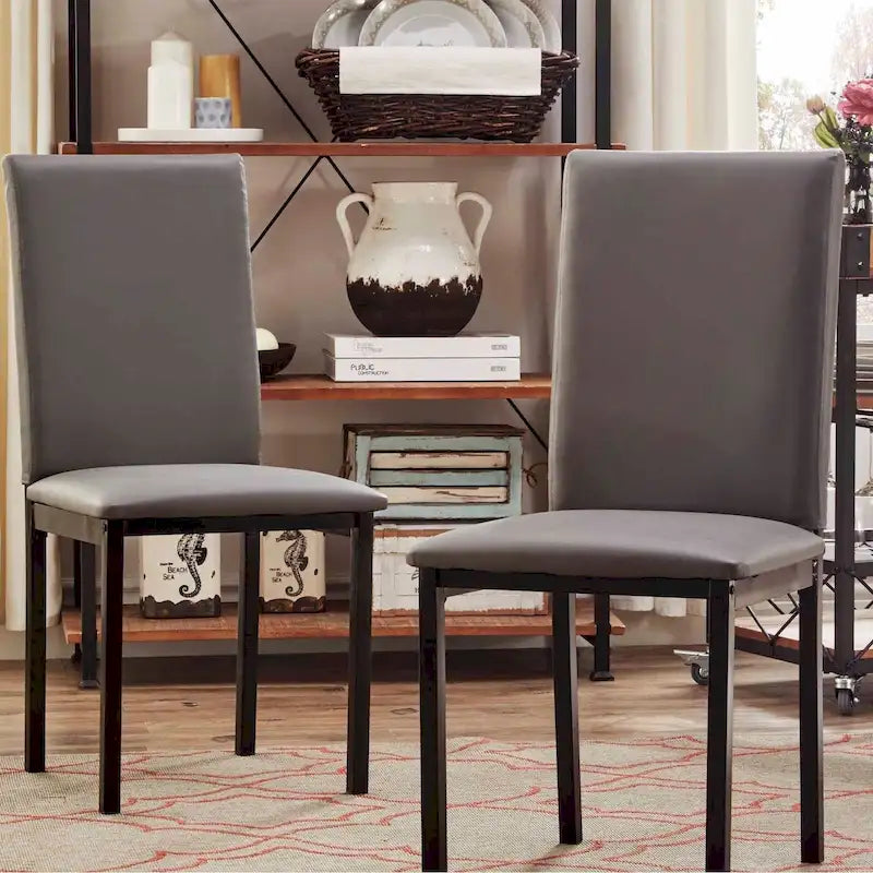 Chaises de salle à manger Darcy Espresso en métal rembourré (lot de 2) par iNSPIRE Q Bold
