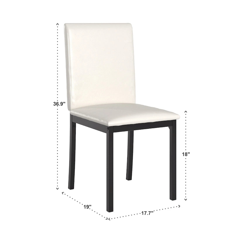 Chaises de salle à manger Darcy Espresso en métal rembourré (lot de 2) par iNSPIRE Q Bold