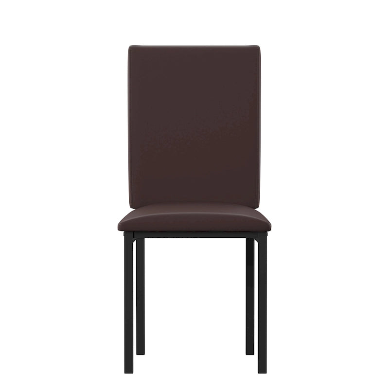 Chaises de salle à manger Darcy Espresso en métal rembourré (lot de 2) par iNSPIRE Q Bold