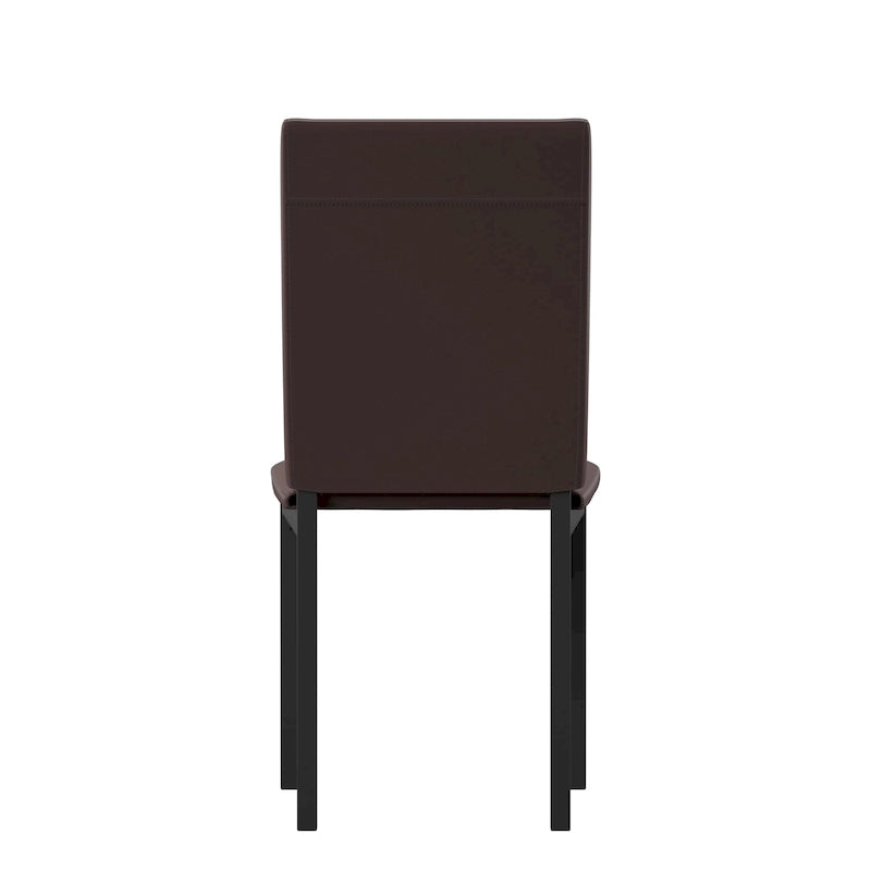 Chaises de salle à manger Darcy Espresso en métal rembourré (lot de 2) par iNSPIRE Q Bold