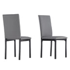 Chaises de salle à manger Darcy Espresso en métal rembourré (lot de 2) par iNSPIRE Q Bold