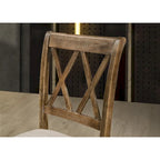 Ensemble de salle à manger en bois à dossier croisé 5 pièces Roundhill Furniture Windvale