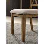 Ensemble de salle à manger en bois à dossier croisé 5 pièces Roundhill Furniture Windvale