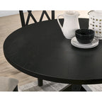 Ensemble de salle à manger en bois à dossier croisé 5 pièces Roundhill Furniture Windvale