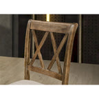 Ensemble de salle à manger en bois à dossier croisé 5 pièces Roundhill Furniture Windvale