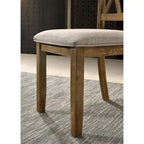 Ensemble de salle à manger en bois à dossier croisé 5 pièces Roundhill Furniture Windvale