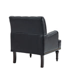 Fauteuils d'appoint capitonnés en similicuir végan avec garniture cloutée