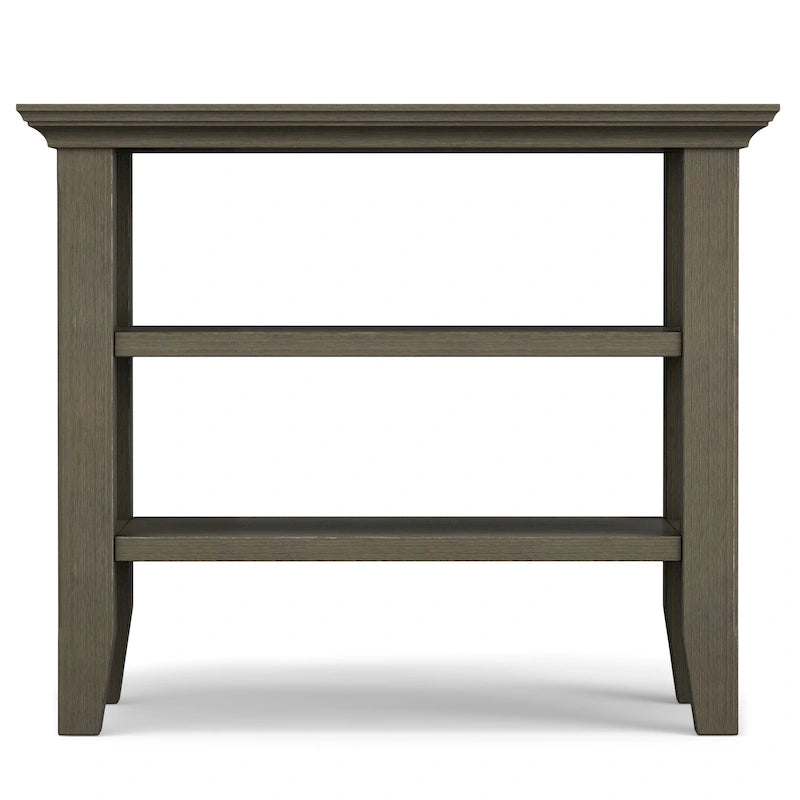 Table d'appoint étroite de style transitionnel en bois massif WYNDENHALL Normandy, 35,5 cm de large
