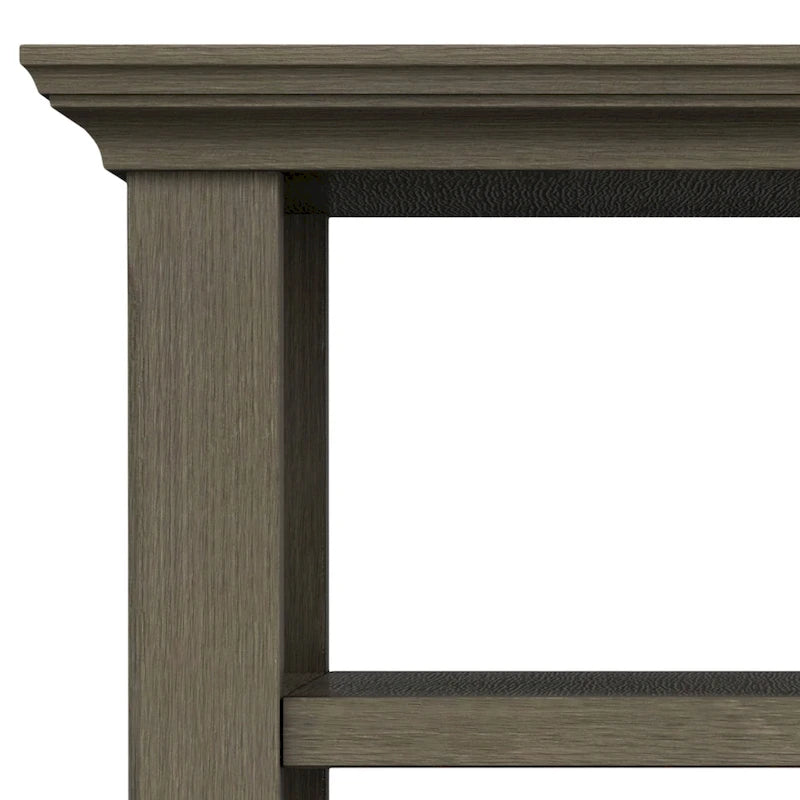 Table d'appoint étroite de style transitionnel en bois massif WYNDENHALL Normandy, 35,5 cm de large