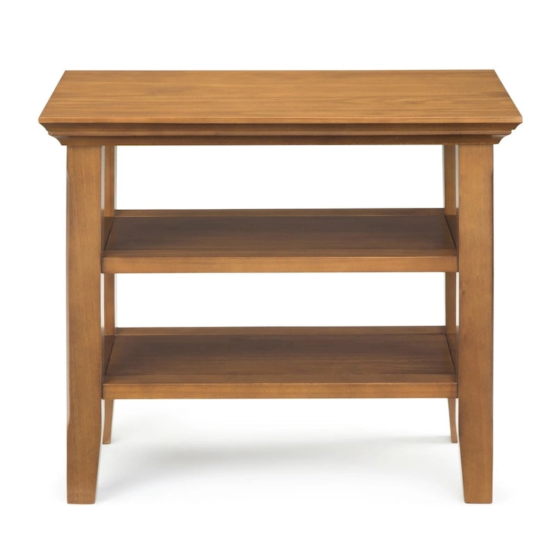 Table d'appoint étroite de style transitionnel en bois massif WYNDENHALL Normandy, 35,5 cm de large