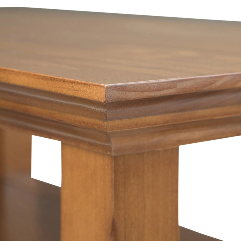 Table d'appoint étroite de style transitionnel en bois massif WYNDENHALL Normandy, 35,5 cm de large