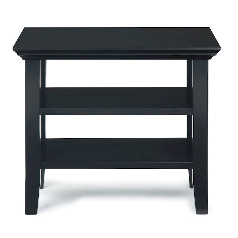 Table d'appoint étroite de style transitionnel en bois massif WYNDENHALL Normandy, 35,5 cm de large