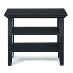 Table d'appoint étroite de style transitionnel en bois massif WYNDENHALL Normandy, 35,5 cm de large