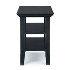 Table d'appoint étroite de style transitionnel en bois massif WYNDENHALL Normandy, 35,5 cm de large