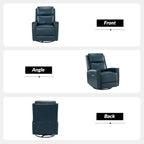 Fauteuil inclinable pivotant à bascule Fiacro 30,31 pouces de large, en cuir véritable moderne, avec garnitures cloutées
