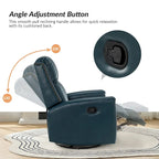 Fauteuil inclinable pivotant à bascule Fiacro 30,31 pouces de large, en cuir véritable moderne, avec garnitures cloutées