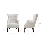 Fauteuil à oreilles capitonné Madison Park Isa