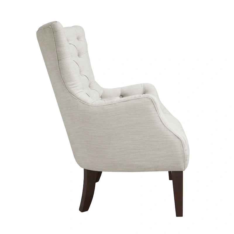 Fauteuil à oreilles capitonné Madison Park Isa