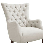 Fauteuil à oreilles capitonné Madison Park Isa