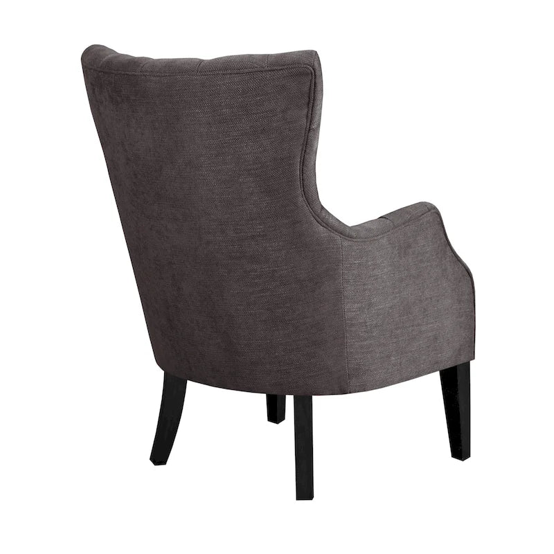 Fauteuil à oreilles capitonné Madison Park Isa