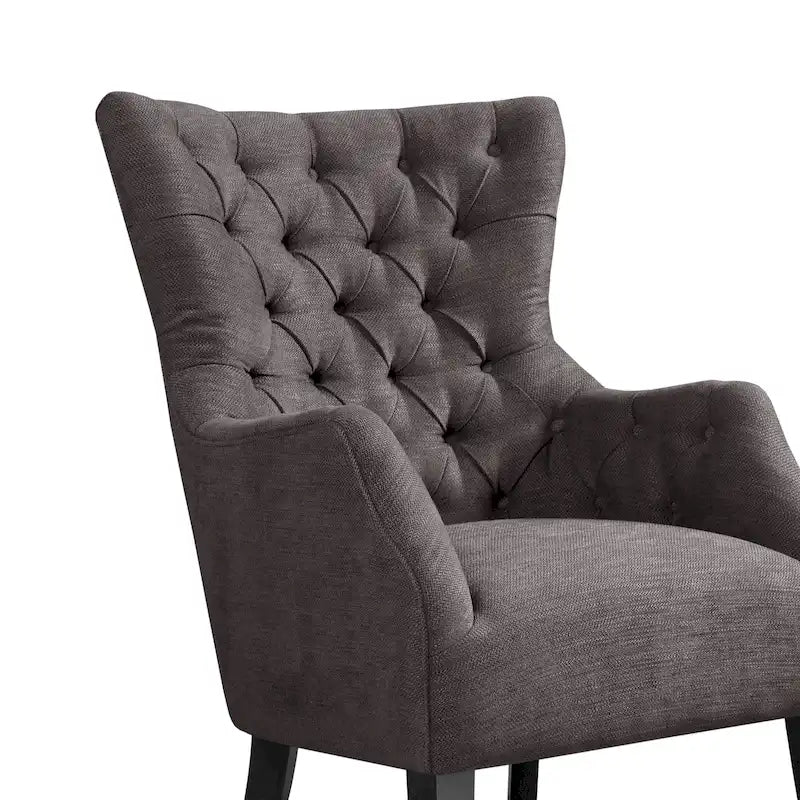 Fauteuil à oreilles capitonné Madison Park Isa
