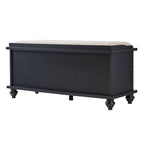 Banc de rangement à porte persienne avec coussin en velours Maybelle par iNSPIRE Q Classic
