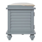 Banc de rangement à porte persienne avec coussin en velours Maybelle par iNSPIRE Q Classic