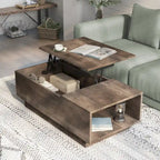 Table basse Uver Rustic 47 pouces à plateau relevable et une étagère, par Furniture of America