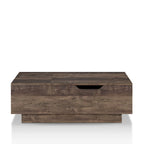 Table basse Uver Rustic 47 pouces à plateau relevable et une étagère, par Furniture of America