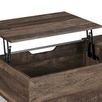 Table basse Uver Rustic 47 pouces à plateau relevable et une étagère, par Furniture of America