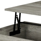 Table basse Uver Rustic 47 pouces à plateau relevable et une étagère, par Furniture of America