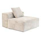 Canapé d'angle moderne en forme de L avec 5 coussins et pouf méridienne, housses de coussins amovibles
