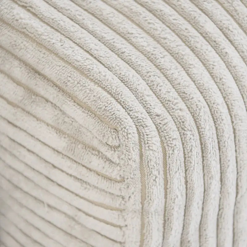 Canapé d'angle moderne en forme de L avec 5 coussins et pouf méridienne, housses de coussins amovibles